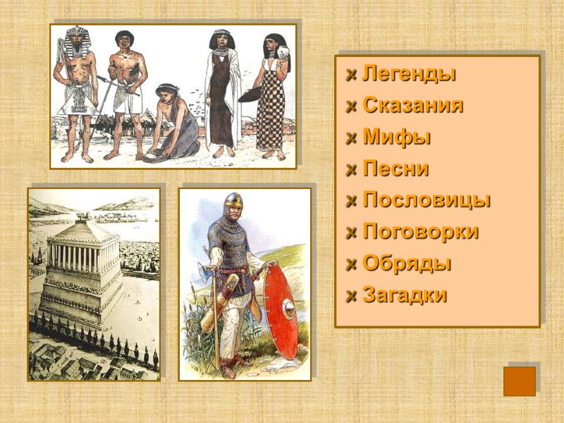 Легенды Сказания Мифы Песни Пословицы Поговорки Обряды Загадки